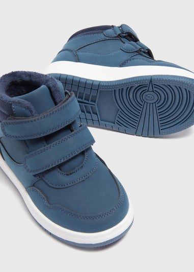 Boys Blue High Top Trainers (Younger 4-12)