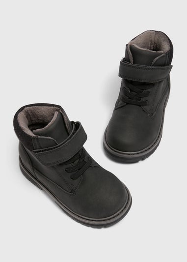 Boys Black Hiker Boots (Younger 4-12)