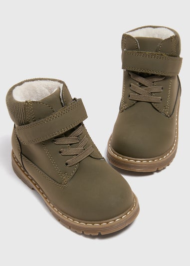 Boys Khaki Hiker Boots (Younger 4-12)