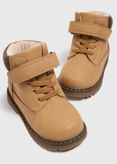 Boys Tan Hiker Boots (Younger 4-12)