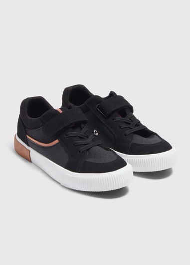 Boys Black Smart Trainers (Younger 10- Older 6)