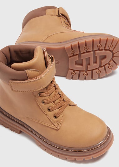 Boys Tan Hiker Boots (Younger 10-Older 6)