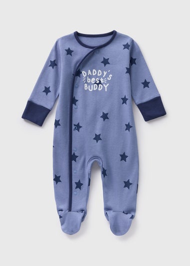 Baby Blue Daddy's Best Buddy Sleepsuit (Newborn-18mths)