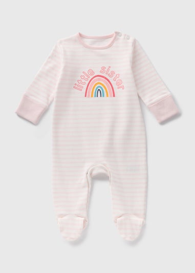 Pink Little Sister Sleepsuit (Newborn-18mths)