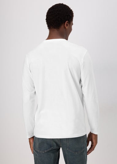 White Essential Crew Neck Long Sleeve T-Shirt