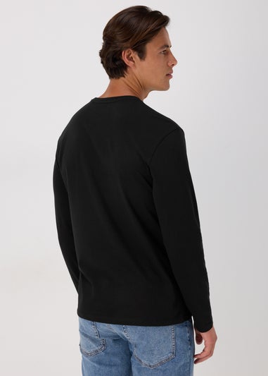 Black Essential Crew Neck Long Sleeve T-Shirt