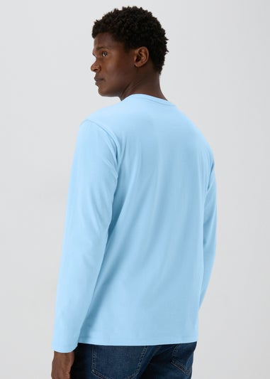 Blue Essential Crew Neck Long Sleeve T-Shirt