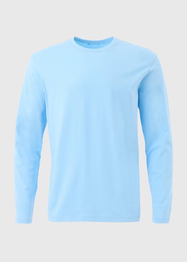 Blue Essential Crew Neck Long Sleeve T-Shirt