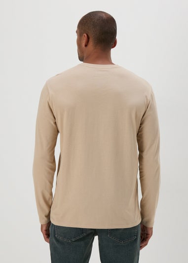 Stone Essential Crew Neck Long Sleeve T-Shirt