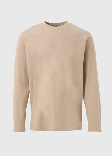 Stone Essential Crew Neck Long Sleeve T-Shirt