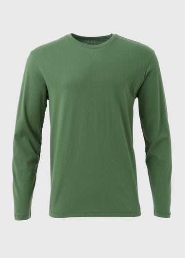 Green Essential Crew Neck Long Sleeve T-Shirt