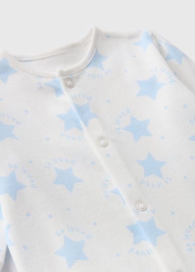 Boys Cream Star Sleepsuit (Newborn-18mths)