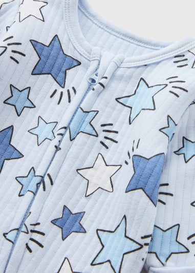 Baby Blue Star Sleepsuit (Newborn-18mths)