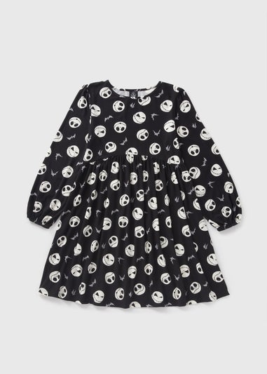 Kids Black Jack Skellington Dress (1-12yrs)