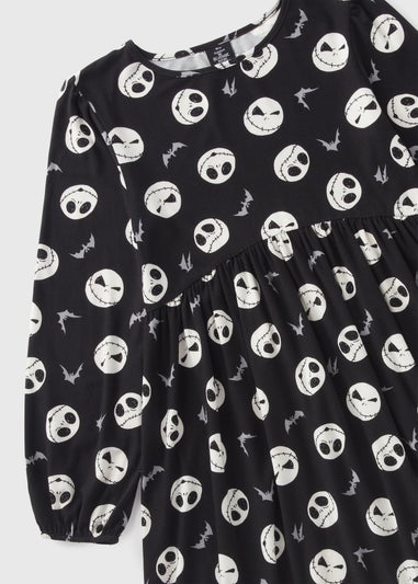 Kids Black Jack Skellington Dress (1-12yrs)