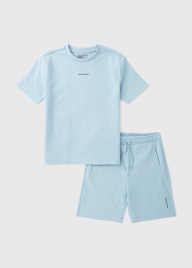 Boys Blue Oversized T-Shirt & Shorts Set (7-15yrs)