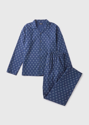 Navy Printed Pyjama Set