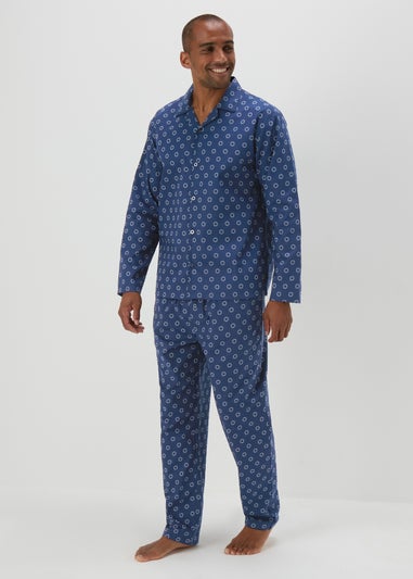 Navy Printed Pyjama Set