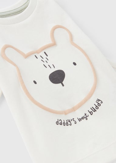 Baby Cream Daddy Bear T-Shirt (Newborn-23mths)