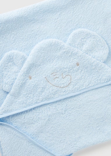 Blue Elephant Hooded Baby Towel