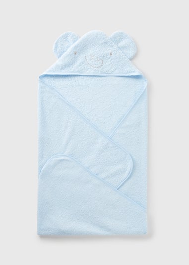 Blue Elephant Hooded Baby Towel