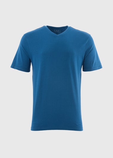 Blue V Neck Essential T-Shirt