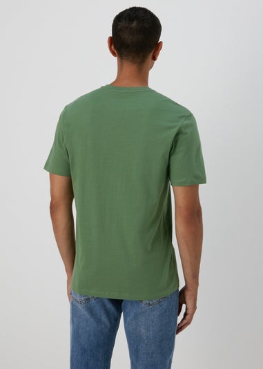 Green V Neck Essential T-Shirt