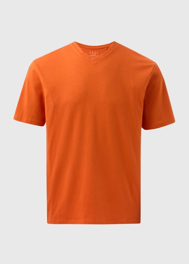 Orange V Neck Essential T-Shirt