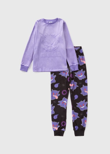 Pokemon Boys Purple Gengar Pyjama Set (4-12yrs)