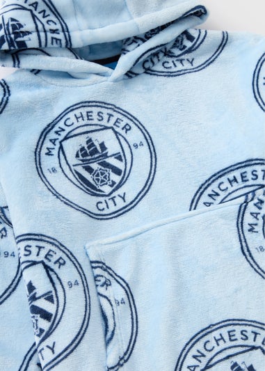 Kids Blue Manchester City Snuggle Hoodie (3-13yrs)