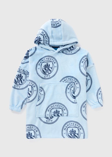 Kids Blue Manchester City Snuggle Hoodie (7-15yrs)