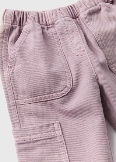 Girls Purple Parachute Cargo Trousers (1-7yrs)