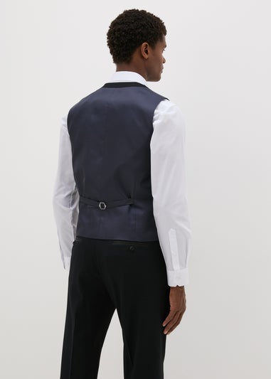 Taylor & Wright Navy Textured Dunham Waistcoat