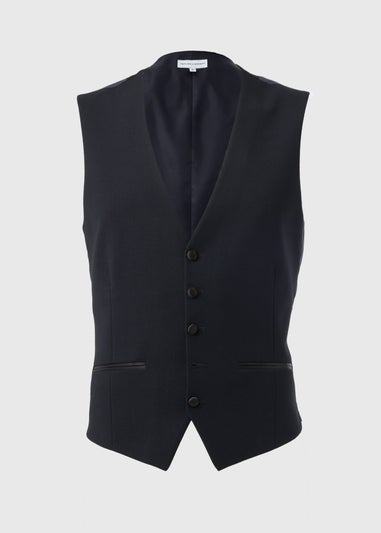 Taylor & Wright Navy Textured Dunham Waistcoat