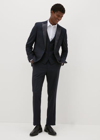 Taylor & Wright Navy Textured Dunham Waistcoat