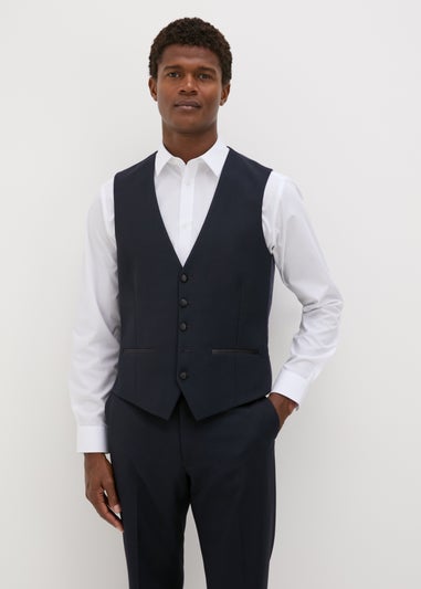 Taylor & Wright Navy Textured Dunham Waistcoat