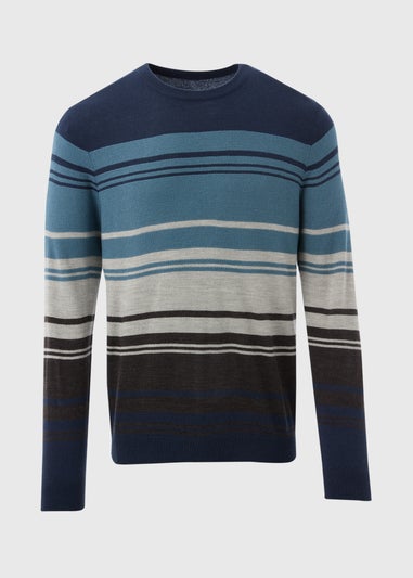 Blue Block Stripe Jumper