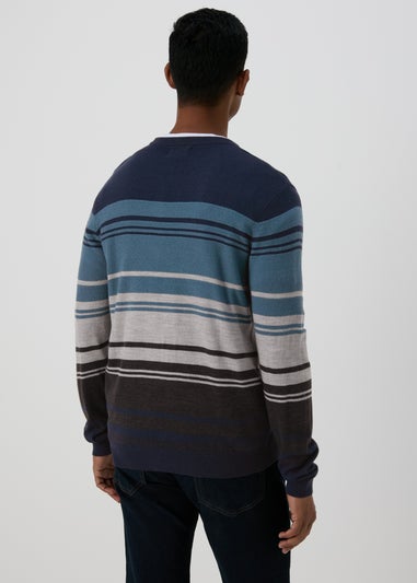 Blue Block Stripe Jumper