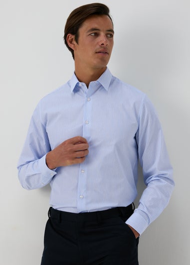 Taylor & Wright Blue Striped Regular Fit Shirt