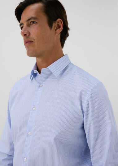 Taylor & Wright Blue Striped Regular Fit Shirt