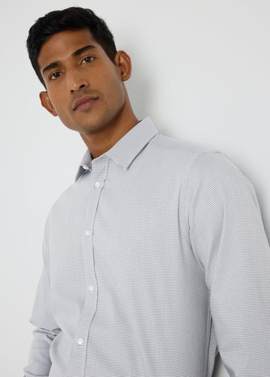 Taylor & Wright Grey Micro Check Slim Fit Shirt