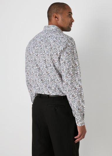 Taylor & Wright White Floral Slim Fit Shirt