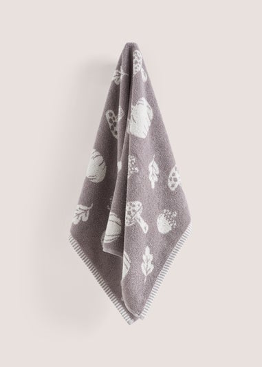 Grey Pumpkin Design Towel