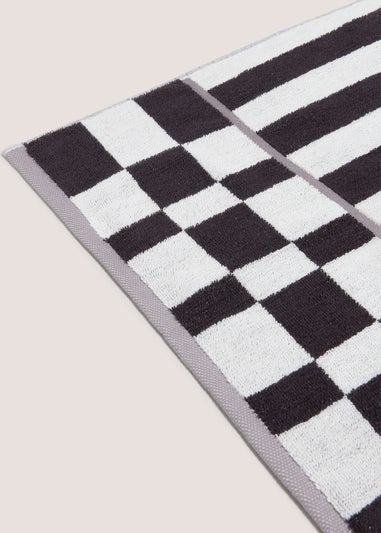 Monochrome Checkerboard Hand Towel (50cmx80cm)