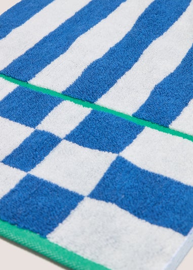 Blue Checkerboard Towel