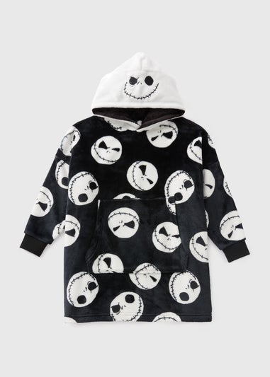 Jack Skellington Kids Black Snuggle Hoodie (7-15yrs)