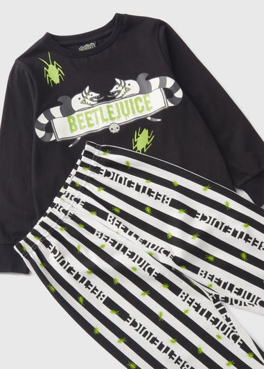 Beetlejuice Kids Black Top & Bottoms Pyjama Set (7-13yrs)