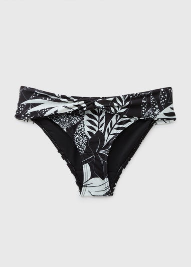 Monochrome Floral Bikini Bottoms