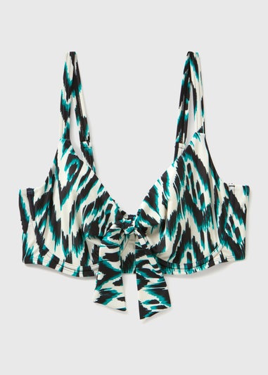 Ikat Print Bikini Top