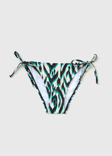 Multicoloured Ikat Print Bikini Bottoms